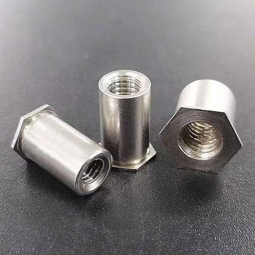 CLCEY Stainless Steel Through Hole Pressure Rivet Stud Hexagonal Sheet Metal Pressure Rivet Nut Column Pressure Plate Stud SOSM2M25M5M6M8 SOS-M2-61000 Bottom Hole 4 Points 2
