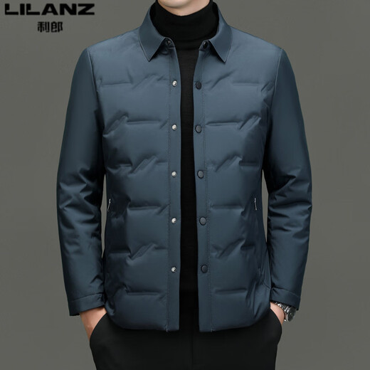 LiLang Mall's same style men's down jacket winter new thin lapel jacket middle and young men's warm casual jacket Hulan 9633 L 175