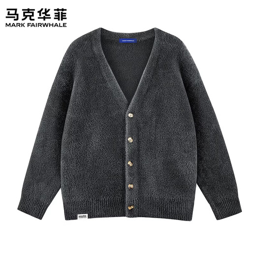 MARK FAIRWHALE American Retro Casual Cardigan Sweater Men's 2026 Spring New Loose Comfortable Warm Trendy Brand Handsome Top Beige Official Authentic M Recommended 100-120 Jin Jin equals 0.5 kg