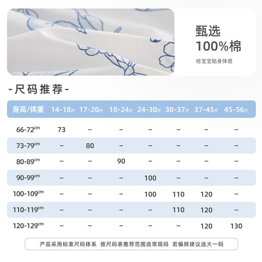 JELLYBABY 2026 Spring New Product Infant Onesie Newborn Triangle Romper Baby French Style Hat Two-piece Spring Suit White Background Blue Flower 66cm