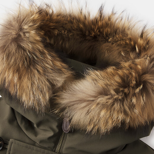 CHINISM可拆卸皮毛领羽绒服男冬季加厚中长款夹克春节礼物 墨绿色 M