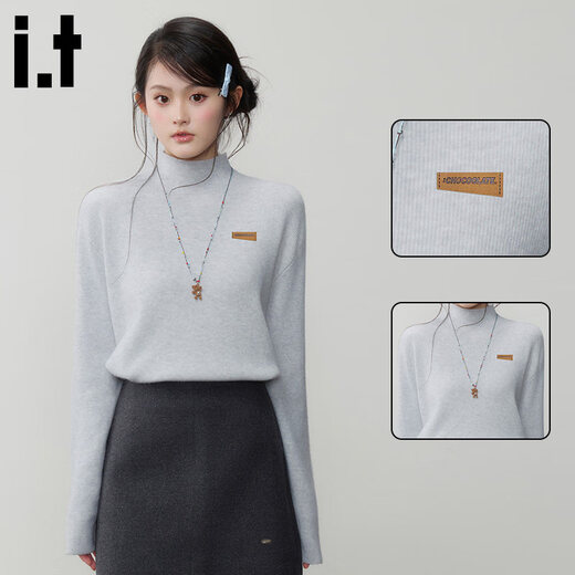 CHOCOOLATE it women's high-end slim fit pullover knitted sweater for women spring American versatile casual bottoming shirt for women light yellow L