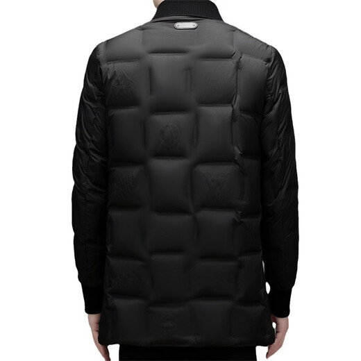 MAGIOPY light luxury high-end brand men's fashion new down jacket winter single-breasted lapel mid-length white duck down jacket black M 170