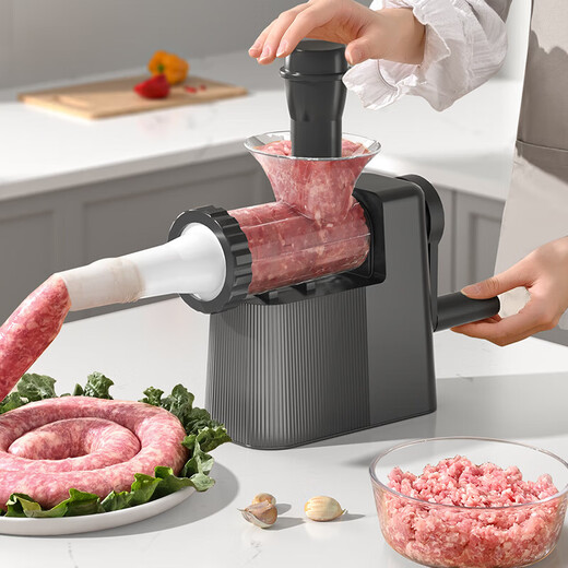 Enema machine household sausage filling tool sausage casing artifact food grade manual sausage making homemade canned meat sausage food grade starry night black 4 intestine mouth / integrated storage