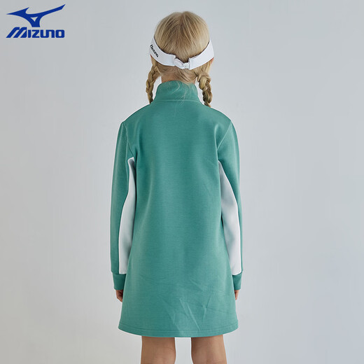 Mizuno (MIZUNO) children's clothing girls' dresses spring and autumn medium and large children's spring dresses girls trendy sports training skirts 2026 Lake Green 130 (recommended height 125-135cm)