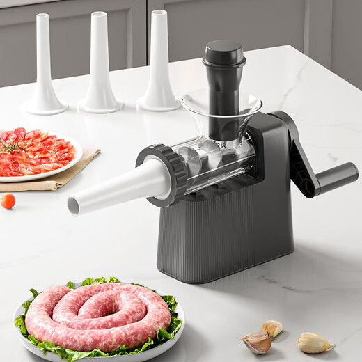 Enema machine household sausage filling tool sausage casing artifact food grade manual sausage making homemade canned meat sausage food grade starry night black 4 intestine mouth / integrated storage