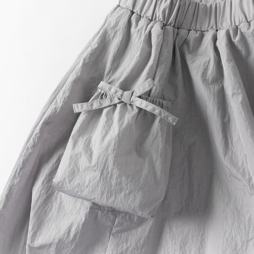 DAVE&BELLA girls' skirt 2026 spring new style children's bud skirt modern style medium-sized children's skirt little girl's skirt polar gray ready stock 110 cm (recommended height 100-110cm)