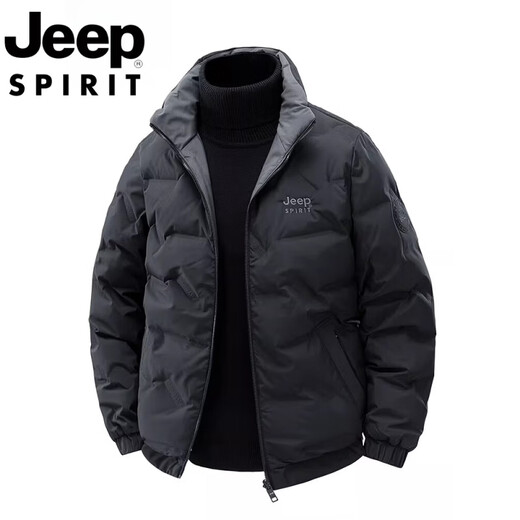 JEEP Двусторонний пуховик Jeep международного бренда, мужская осенне-зимняя новая уличная ветрозащитная теплая куртка на белом утином пуху синего цвета L