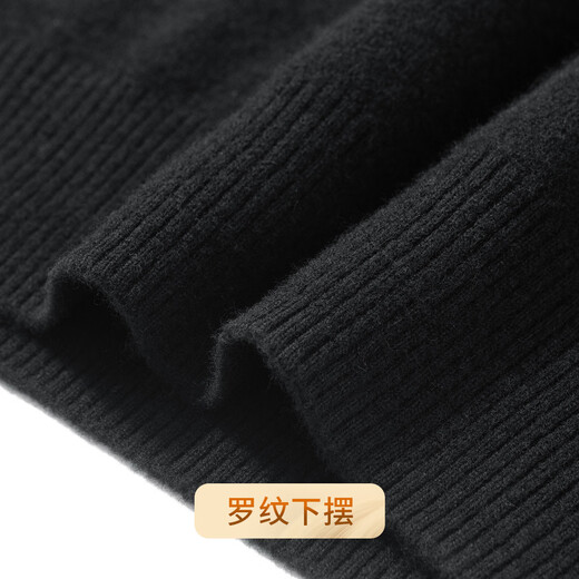 Rich 100% sheep wool 310G sweater winter men's velvet feel thickened turtleneck men's wool sweater knitted sweater for men