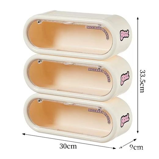 Yusenyi Dog Shoe Storage Box Dog Supplies Sorting Shoe Box Shoe Cabinet Storage Artifact Classification Sorting Multi-Gate Multi-function Cream White (3 Packs) Cream White (3 Packs)