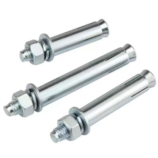 CLCEY pure national standard expansion screw thickened 8mm10mm galvanized external expansion bolt manufacturer whole box wholesale pure national standard supports testing++ invoicing national standard--M8*150320 pieces per box