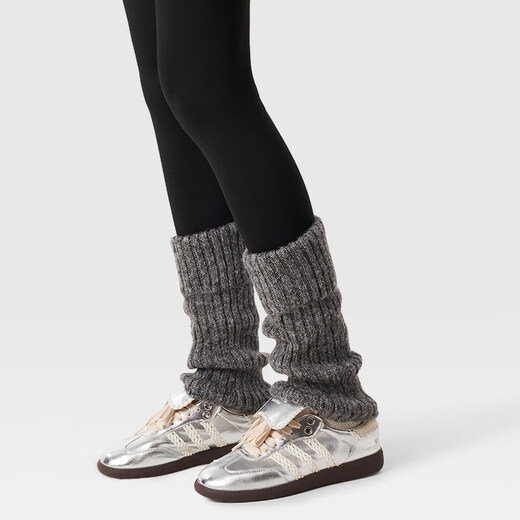 Pami gray socks for women spring and summer leg covers with shark pants socks knitted pile socks spring black calf socks gray-pack_(tube height 29cm) 1 pair one size fits all