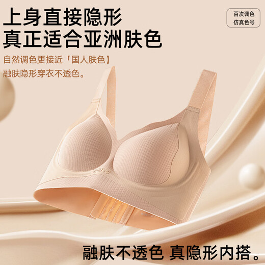 Yiduo Invisible Liquid Foundation Underwear Women's Small Breast Gathering to Show Larger Anti-Sagging and Auxiliary Breast Reduction Summer Thin Small Breast Bra Women's Liquid Foundation M 34/75ABC (Recommended Weight 90-115 Jin Jin is equal to 0.5 kg)