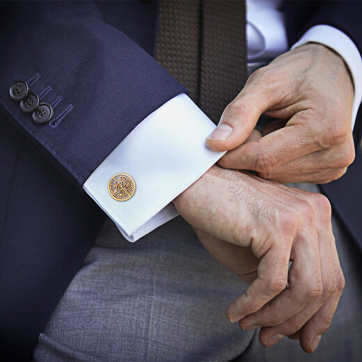 Kaflink (KFLK) Changle Weiyang stainless steel hollow French cufflinks men's shirt cuff buttons shirt sleeve nails custom engraving K044 gold