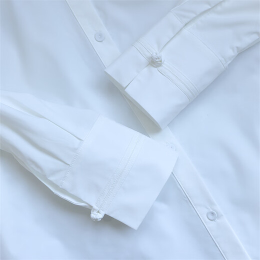 FAYINYOO Retro French Lace Embroidered Big Shirt Women's Design Pleated Lace-Up Petal Collar Bell Sleeve Top White R60003 White S