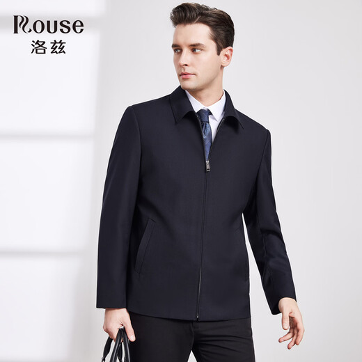 Lozi crisp, stylish & windproof and easy-care lapel jacket spring and autumn middle-aged men's business casual loose jacket