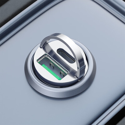 Car charger dual-port fast charging invisible transparent car charger car cigarette lighter conversion plug flash charging 120W fast charging car charger + 100W one-to-three fast charging cable + parking sign