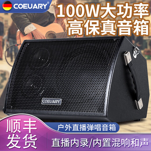 Coeuary Folk Guitar Singing Speaker Street Singing Live Electric Box Acoustic Guitar Bluetooth Speaker Saxophone Rechargeable Audio 8-inch 100W/Rechargeable/With Bluetooth/Live Broadcast Package 1 Gift Pack