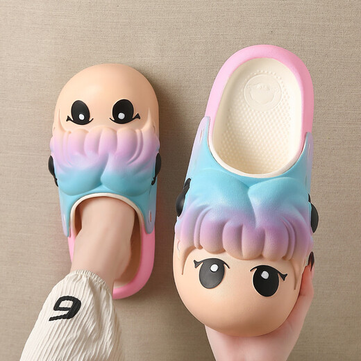 Bermuda Qingchen My Little Pony Sandal Slippers for Girls and Children 2026 New Indoor and Outdoor Home Non-Slip Baotou Parent-child Slippers for Men Purple Blue Pink 33-34 Standard Code