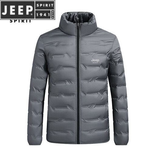 JEEP SPIRIT Jeep men's 2025 winter new down jacket men's casual stand-up collar thickened warm jacket versatile fog blue M
