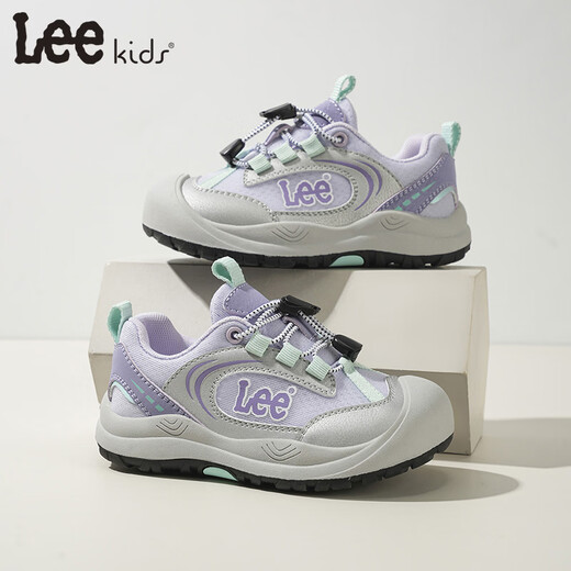 LEE KIDS children's sports shoes men's and women's running shoes 26 spring new running shoes non-slip wear-resistant running shoes casual shoes silver purple 26 inner length 17.2cm suitable for feet 16.2-16.7cm