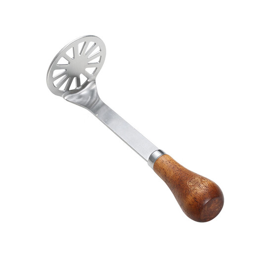 Pupan Bear Mud Press Baby Food Complementary Stainless Steel Potato Stand Small Food Grade Kitchen Baby Household Masher 1 Pack Imitation Wooden Handle Cat Claw Mud Press#