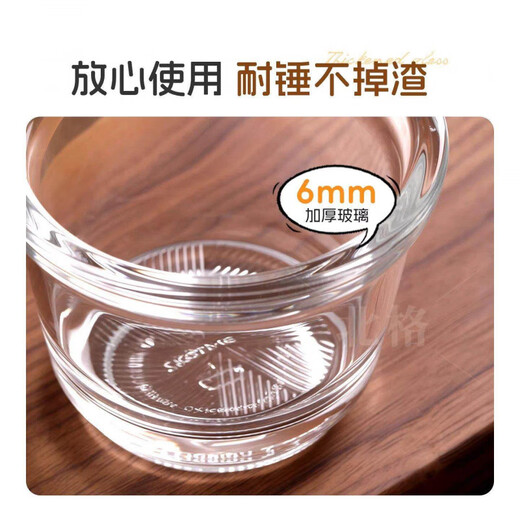 JCZS glass garlic masher household mortar grinding bowl supplementary food mashing jar mashing garlic mortar garlic mortar mashing garlic artifact classic white + lemon yellow fine grinding and mashing