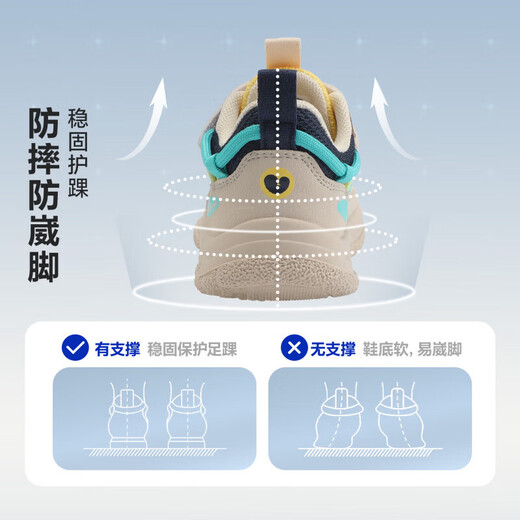 Minibala (minibala) 50% off children's shoes, boys' sports shoes, spring new children's wear-resistant, cushioning and anti-collision casual shoes for girls, outdoor, blue, size 24, suitable for feet 13.8-14.3cm long