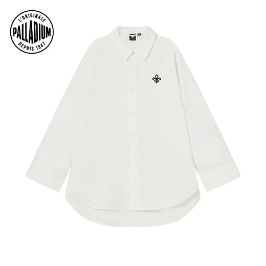 PALLADIUM Paladin top classic iris embroidered women's long-sleeved shirt 1913674 Marshmallow color L