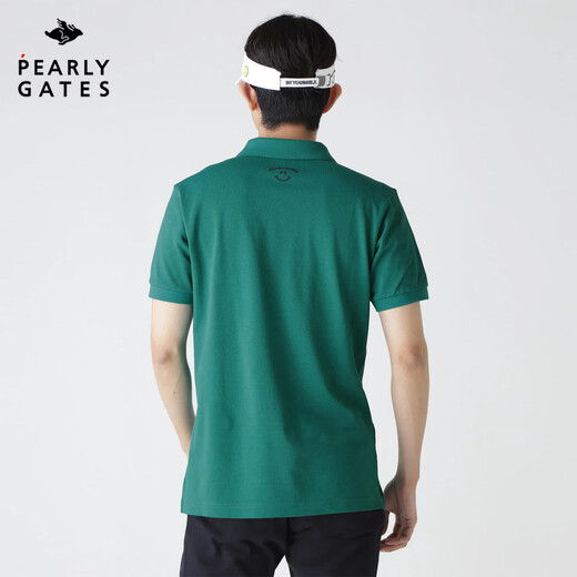 PEARLY GATES golf clothing men's 26 spring and summer new men's short-sleeved polo shirt sports lapel short-sleeved top lake blue 053-6160230-143 M