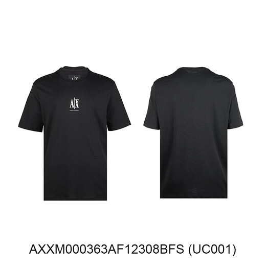 ARMANI EXCHANGET shirt classic solid color letter round neck short-sleeved T-shirt for men (2026 new model) AXXM000363AF12308BFS (UC001) M