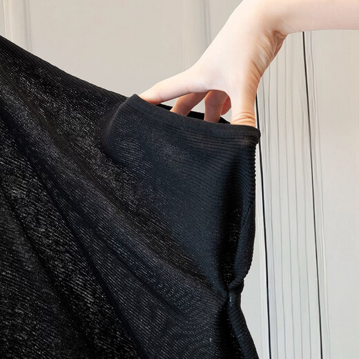 Sibaishe round neck sweater 2026 spring new women's fashion loose style pullover raglan sleeve top black one size