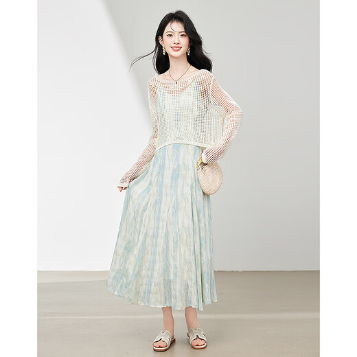 Back in Time smudged fabric 26 spring elegant temperament wear advanced casual age-reducing petite women's suit 44 blue S