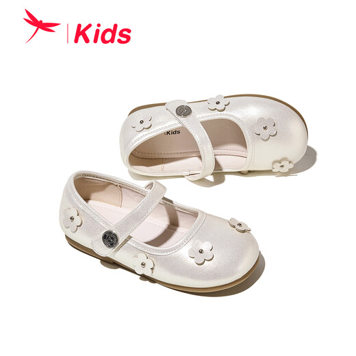 Red Dragonfly Girls Shoes 2026 Spring Children's Single Shoes Princess Shoes Girls Small Leather Shoes Q61BD027 Beige 27