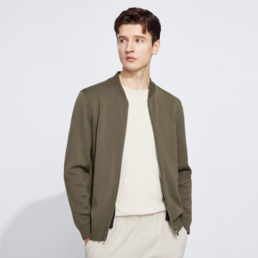 Langden Sheep Wool Blended Autumn and Winter Men's Wool Cardigan Jacket Thick Baseball Collar Knitted Top for Men