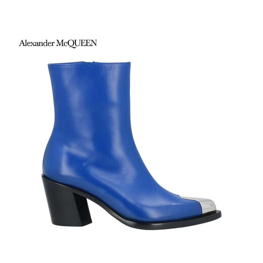 Alexander McQueen Luxury Women's Ankle Boots Blue 20 | 36 EU