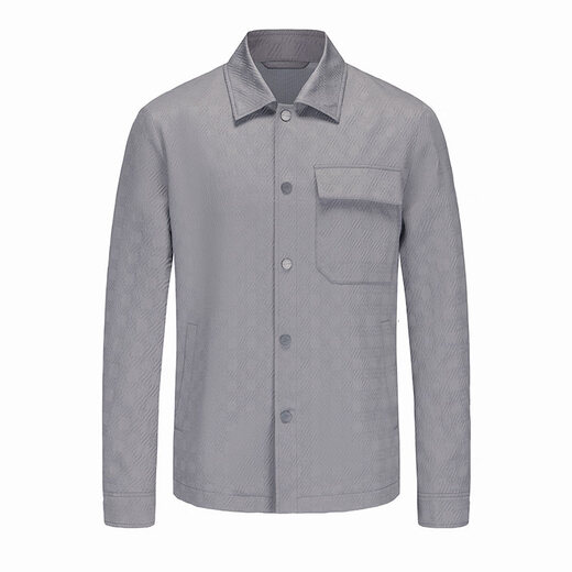 DIDIBOY 2026 spring new lapel shirt style easy-care texture men's jacket gray M 48 170/92A