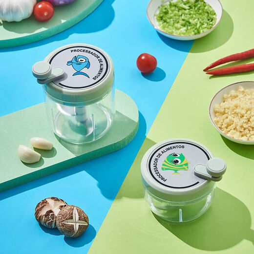 Fantasy household manual garlic masher mini garlic beater minced garlic minced ginger meat grinder garlic puller small cooking machine small pink 01 girl + 200ml