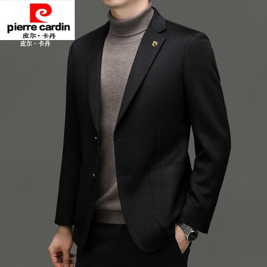 Pierre Cardin high-end autumn and winter cashmere suit men's business high-end men's casual smooth woolen suit jacket navy blue 5558 style 175 yards recommended 130Jin Jin equals 0.5kg -140Jin Jin equals 0.5kg