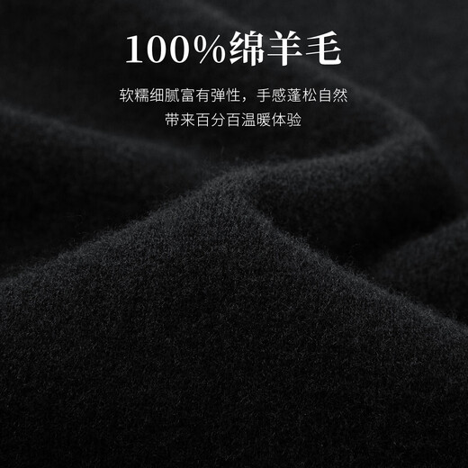Rich 100% sheep wool 310G sweater winter men's velvet feel thickened turtleneck men's wool sweater knitted sweater for men