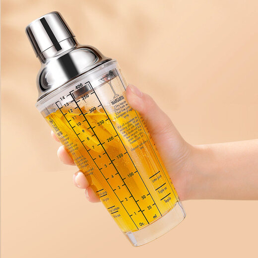 Shijanu glass shaker cup cocktail set lemon tea set tool shaker cocktail stainless steel shaker shaker glass shaker cup 600ml