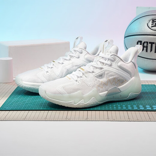 Jordan QIAODAN FANG PRO SE professional practical basketball shoes men's shoes QIAODAN technology rebound shock-absorbing sports shoes men Jordan white/gold (Wu Qian MVP color) 42