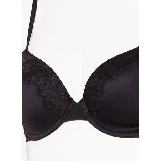 Calvin Klein Women's Bra Push-up Seamless Lace Thin Daily Commuting Bra Simple Schwarz One Size | 70B