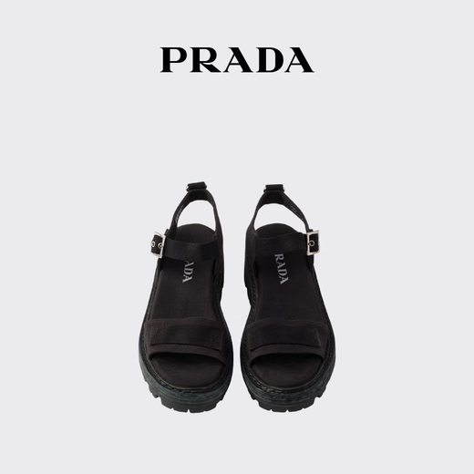 PRADA/Prada gift women's canvas sandals shoes black 37