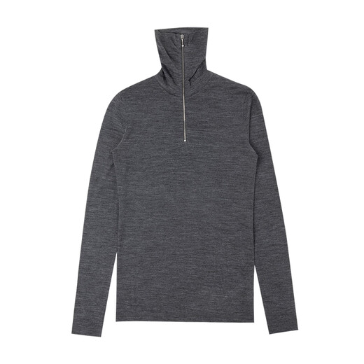 JIL SANDER sweater zipper turtleneck blended pullover sweater for women (JIL SANDER women's sweater) JSJ40GC0021J70021BDW (028) XS