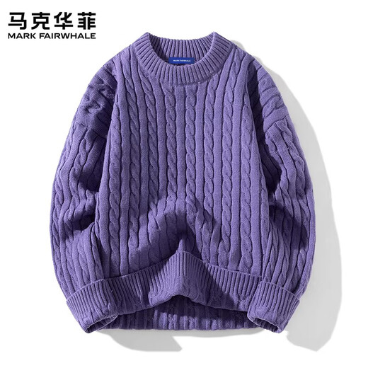 MARK FAIRWHALE American Retro Casual Sweater Men's 2026 Spring New Loose Warm Twist Twist Fashion Brand Top Red Official Genuine 3XL Recommended 160-180Jin Jin equals 0.5kg