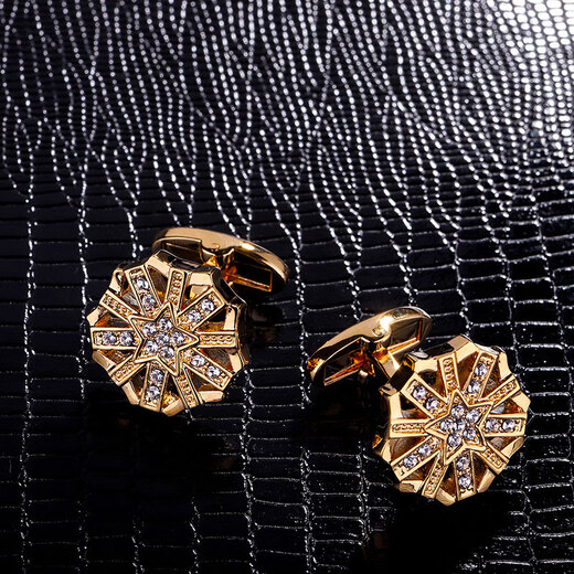 KFLK French shirt cufflinks men's light luxury custom shirt gold cuff buttons cufflinks with engraving Cufflinks K063