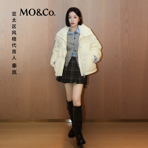 MO&Co. Qin Lan's same style goose down jacket, light and warm roaming series, Moanke off-white S /160