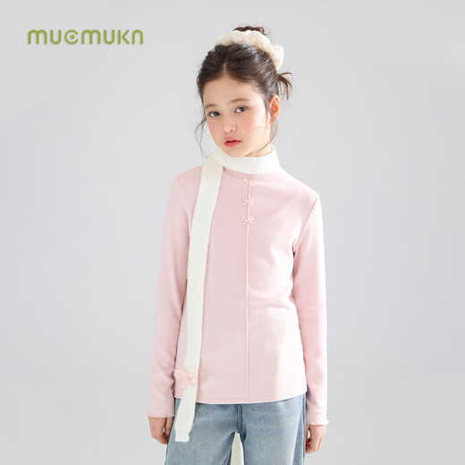 Mucmukn warm and temperature-locking versatile bow lace bottoming shirt non-pilling anti-static girls winter new white