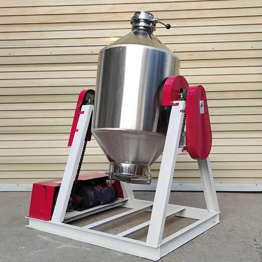 Stainless steel drum mixer chemical powder premix mixing tank waist drum mixer mechanical equipment 500KG drum (customized)